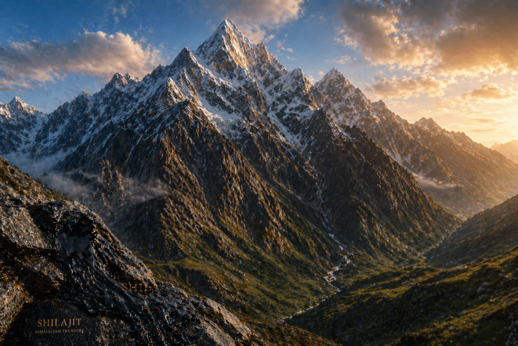 SHILAJIT: AN SPECIAL ANCIENT AYURVEDIC GIFT FROM RISHI CHARAK 3 - SHILAJI OOZES OUT FROM THE MOUNTAIN